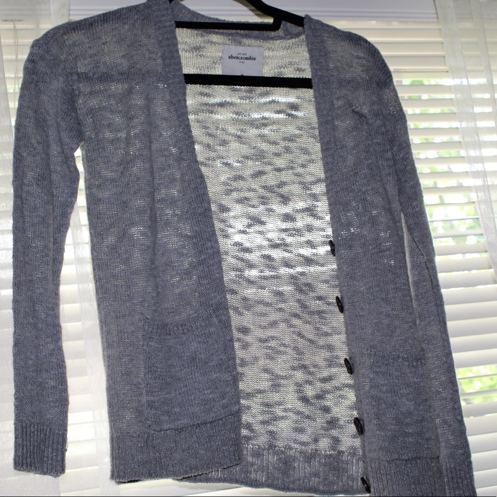 Abercrombie Kids Lightly Knit Gray Sweater